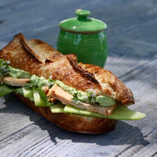 Sandwich de longe de porc confite