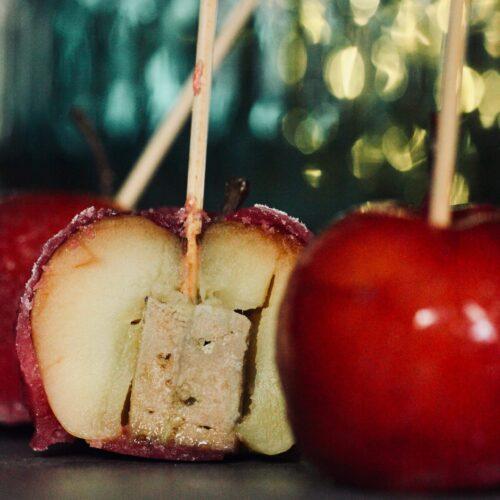 Foie gras en pomme d’amour