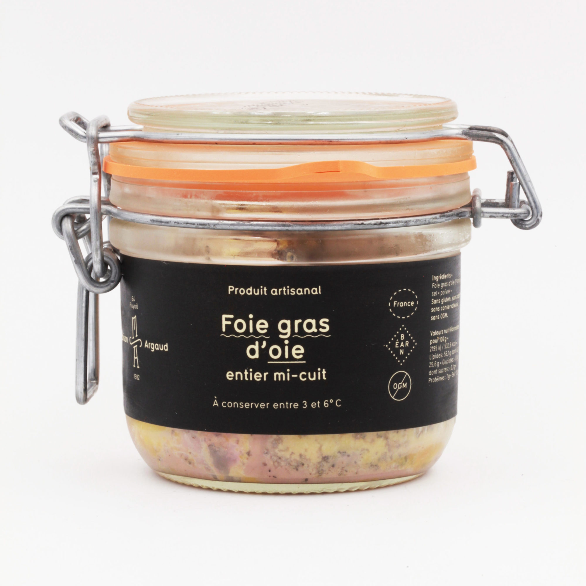 Foie gras d'oie entier mi-cuit en bocal