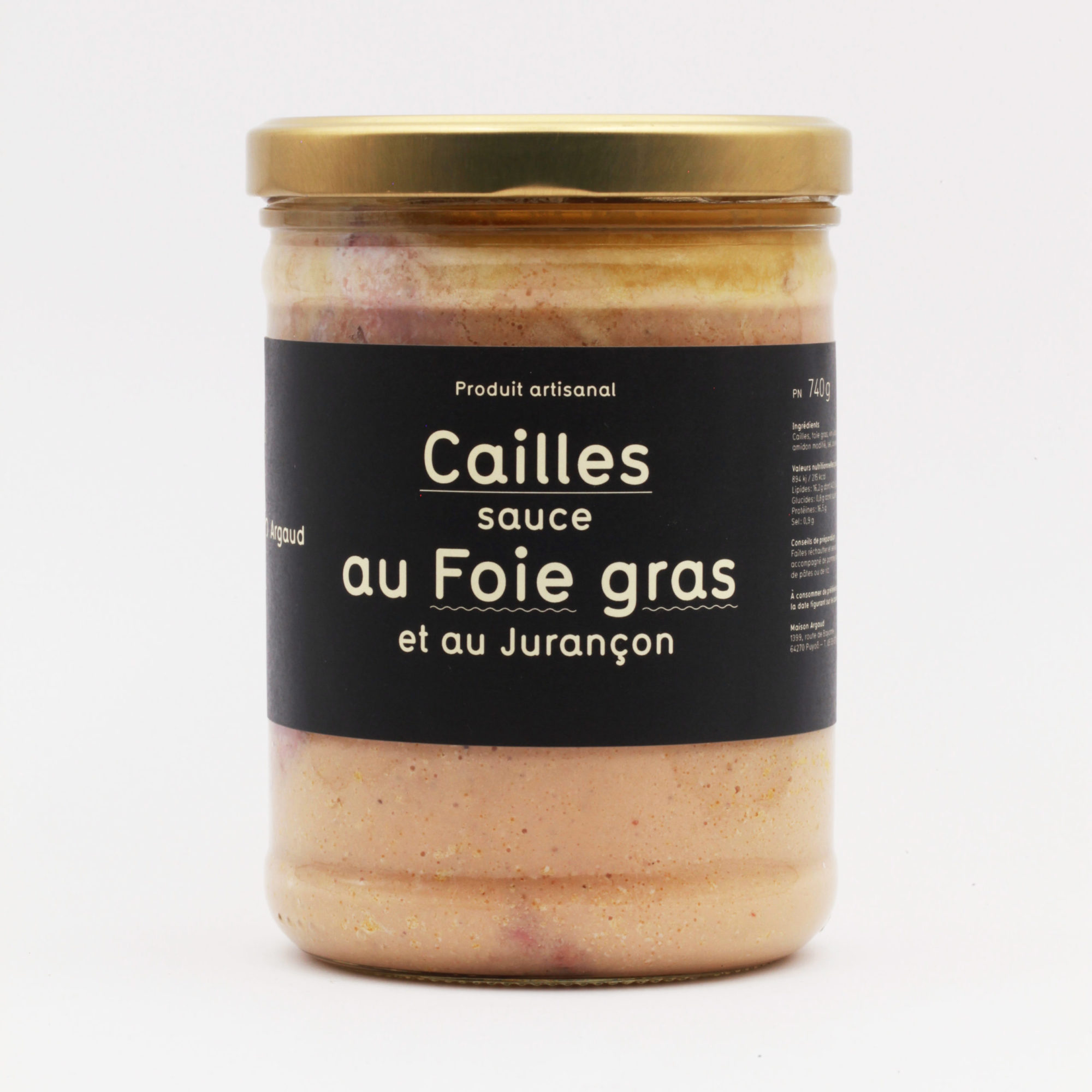 Cailles sauce au foie gras