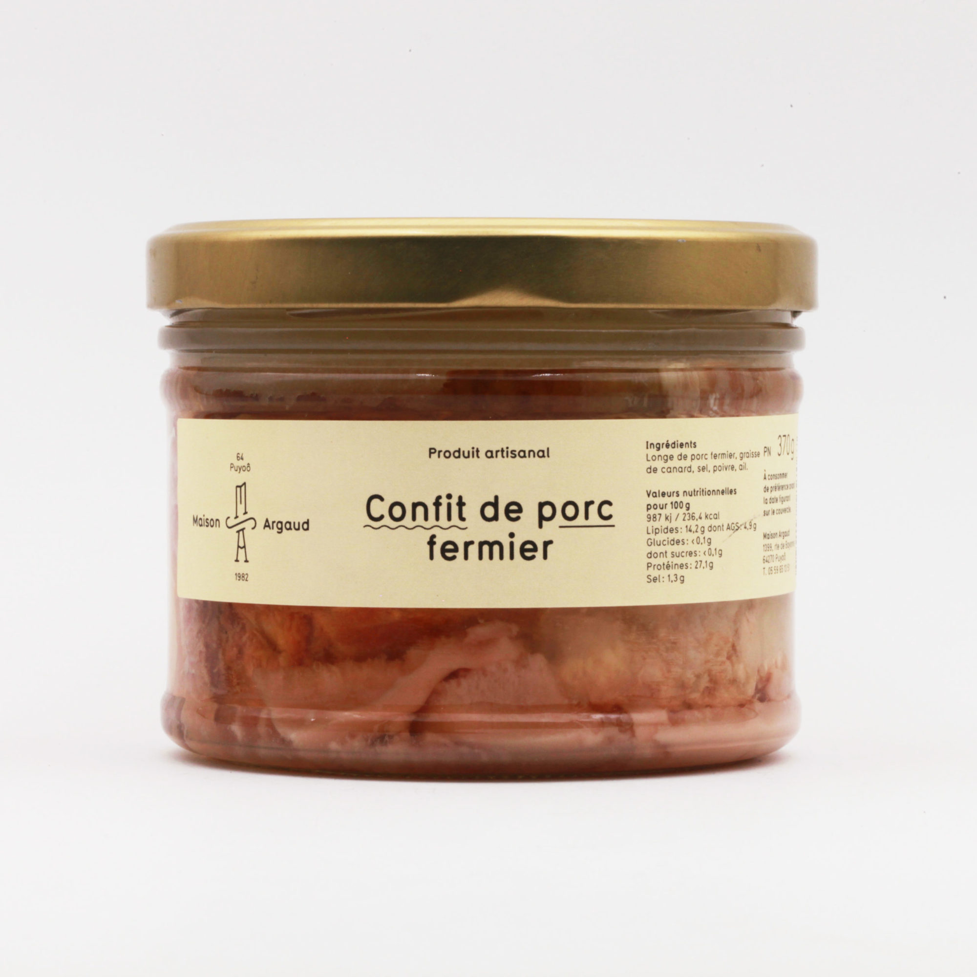 Confit de porc fermier au sel de Salies-de-Béarn