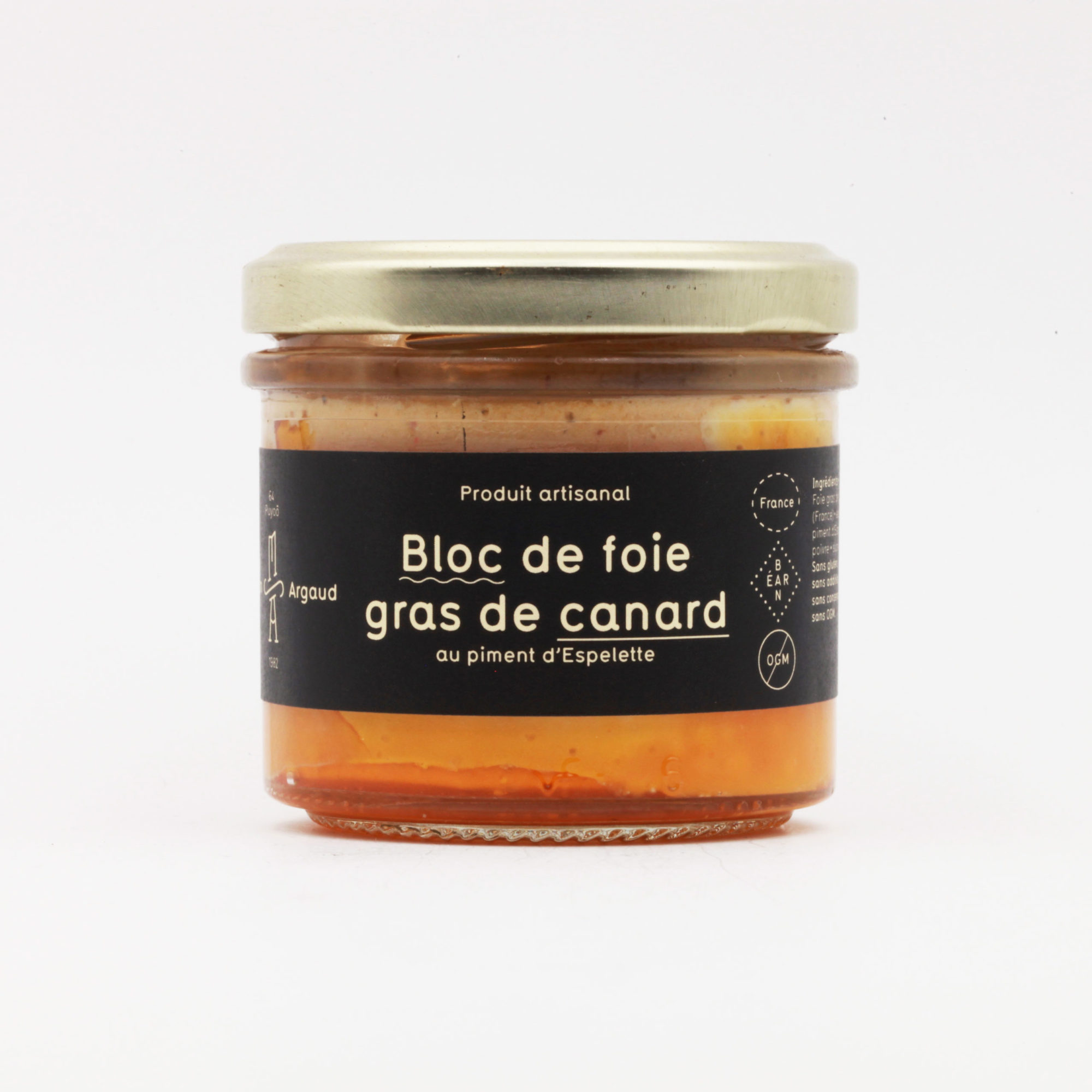 Bloc de foie gras de canard au piment d'Espelette