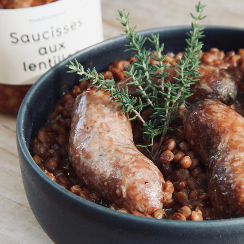 Saucisses aux lentilles