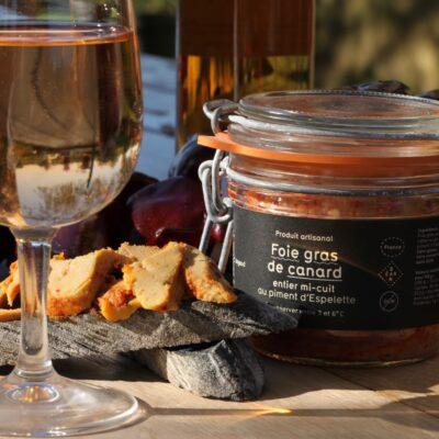 Foie gras de canard entier mi-cuit au piment d'Espelette