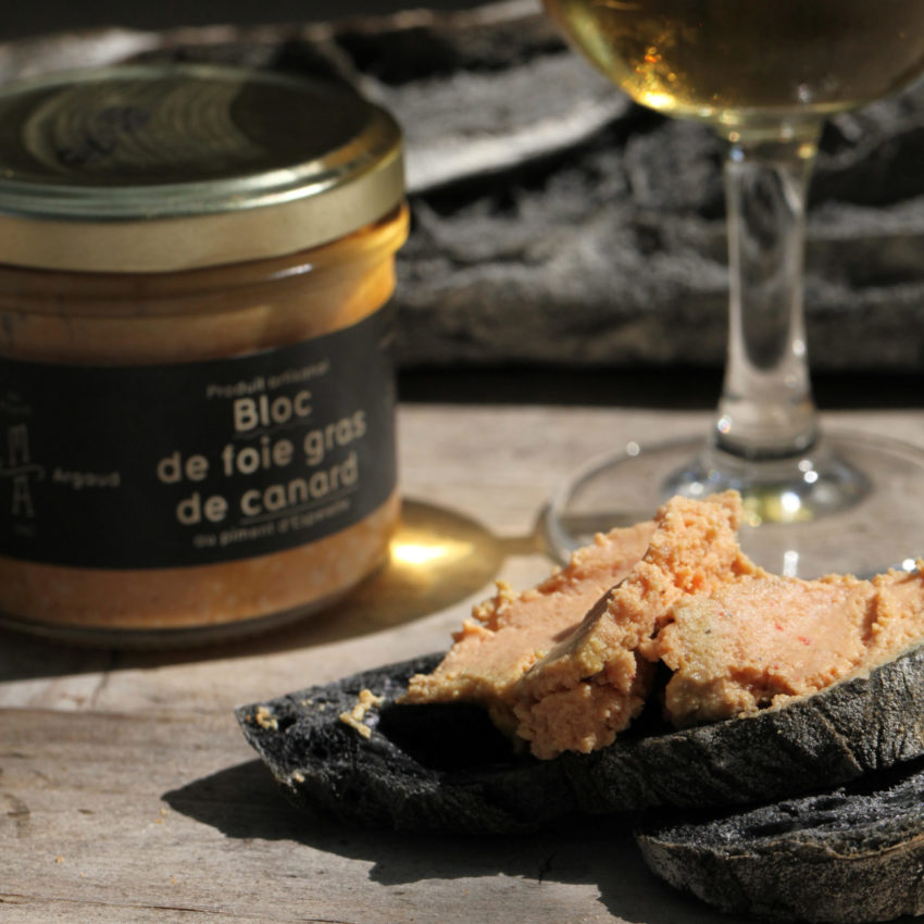 Bloc de foie gras de canard au piment d'Espelette