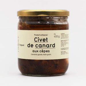 Civet de canard aux cèpes