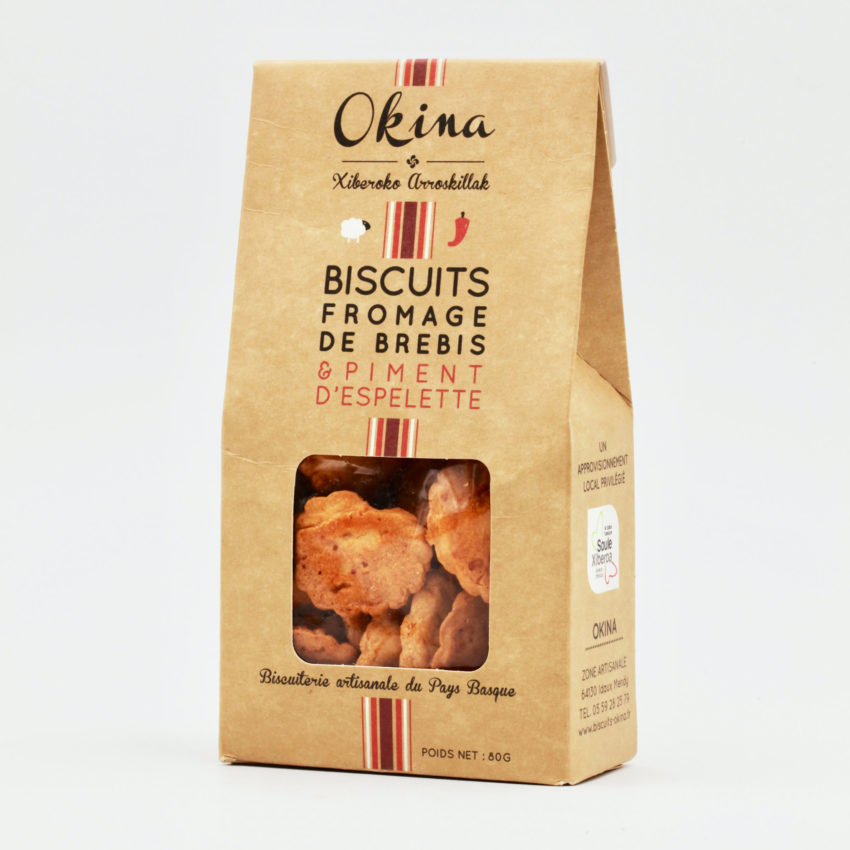 Okina Biscuits fromage de brebis & piment d'Espelette