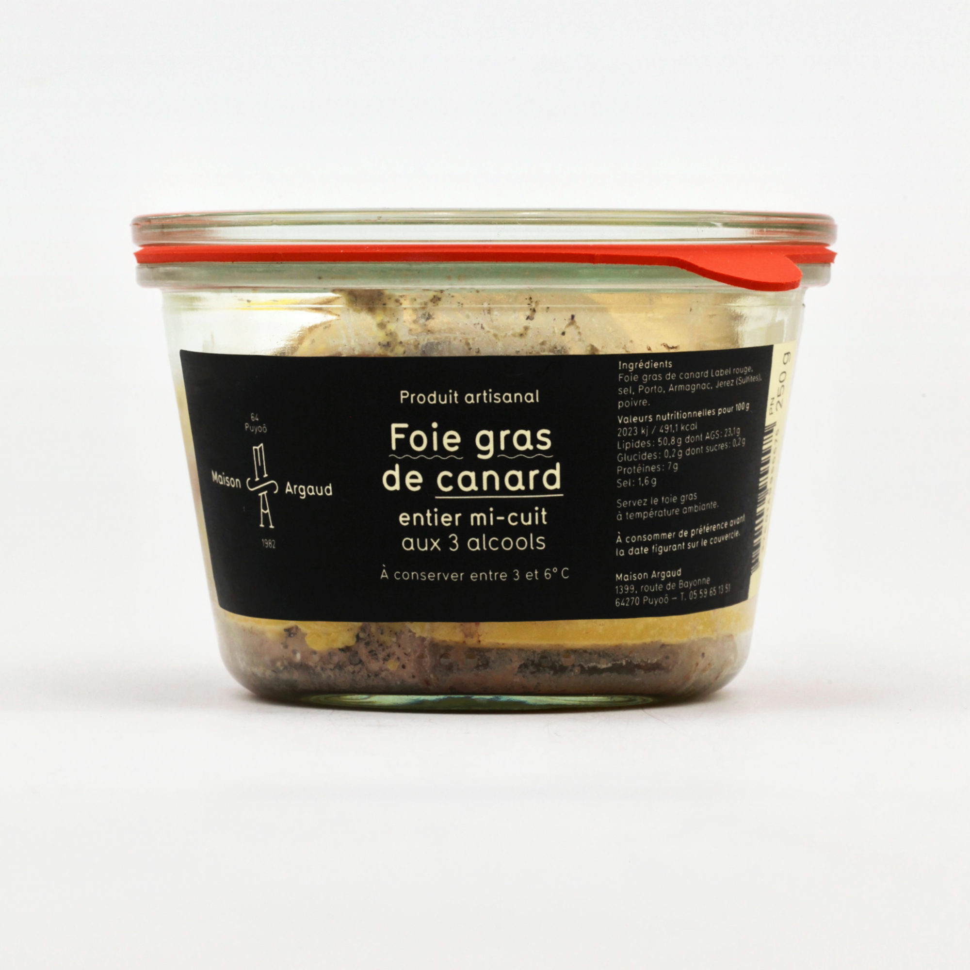 Foie gras d'oie entier mi-cuit en bocal - Maison Argaud